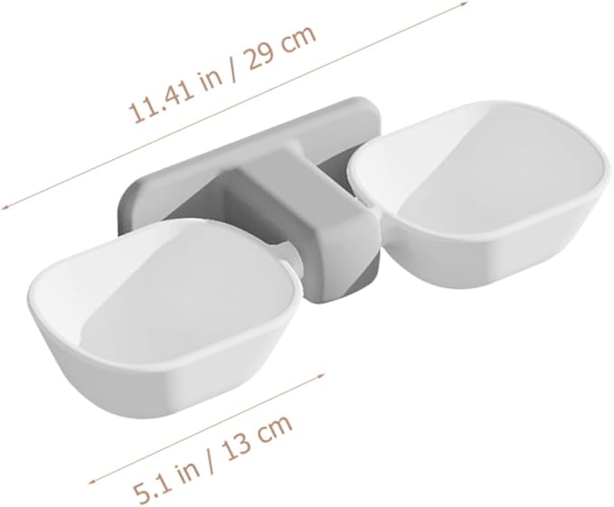 1pc Wall-Mounted Pet Hanging Bowl Removable Double Feeder for Cats and Dogs Space-Saving Design Food Storage Capacity Automatic Water and Food Dispenser