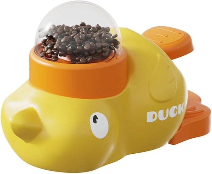 Dog Snack Auto Feeder - Food Toys | Turtle Toy Interactive for Pets, Mental Stimulation Training (Yellow)