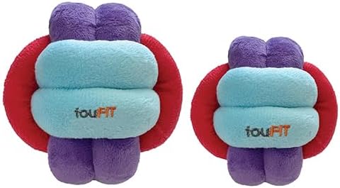 fouFit FouFouBrands Hide n Seek Knotted Snuffle Ball Treat Dispensing Nosework Toy for Dogs, Red, Blue, Purple, Small