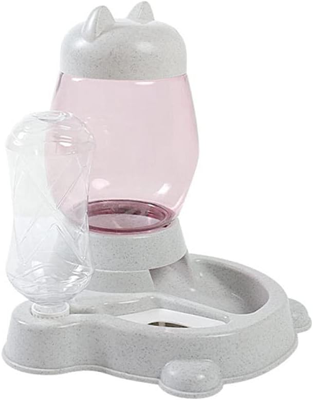 Dog Bowls Cat Bowls Pet Automatic Feeder Cat Dog Food Dispense Water Drinking Bowl Feeding Dispenser for Cats Dogs Gray