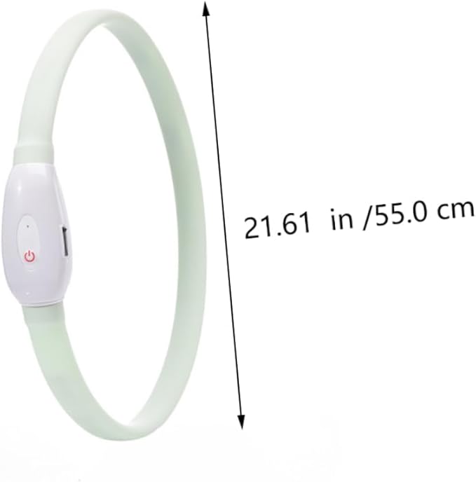 USB Rechargeable LED Pet Collar Durable Glowing Night Collar Wear Resistant and Skin Friendly Material for Visible Nighttime Walks