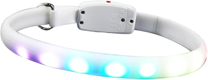 LED Dog Collar USB Rechargeable Waterproof Flashing Pet Collar Glowing Night Luminous for Dogs