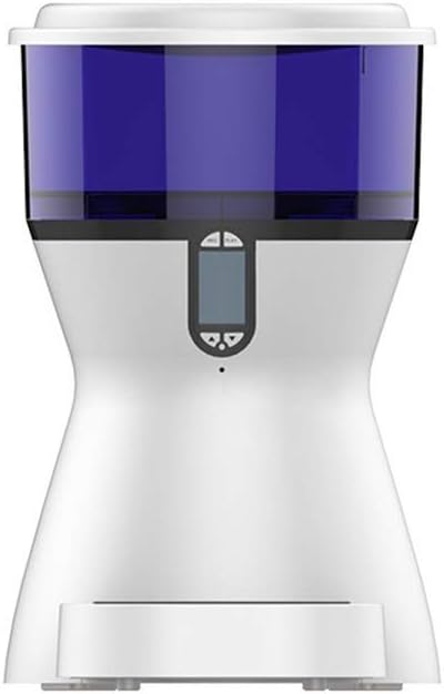 Pet Dog Cat Automatic Feeder Can Record Timing Quantitative Dual Power Battery Small Medium Dog ABS Microcomputer 4L Blue Portable
