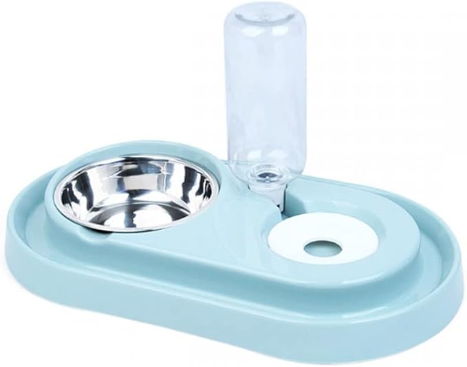 Automatic Pet Dog Cat Drink Water Dispenser Feeder Food Bowl Dish (Green)