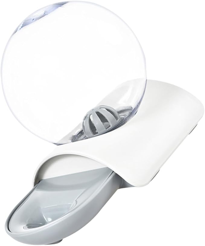 1pc Pet Automatic Water Dispenser Bubble Water Bowl for Dogs and Cats Large Capacity and Materials and Outdoors Grey