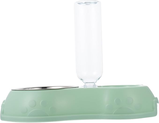 1Set Pet Double Feeder for Dogs and Cats Automatic Water Food Feeding Device with Non Slip Base Practical Pet Supply for Home and Pet Shops for Rabbits and Other