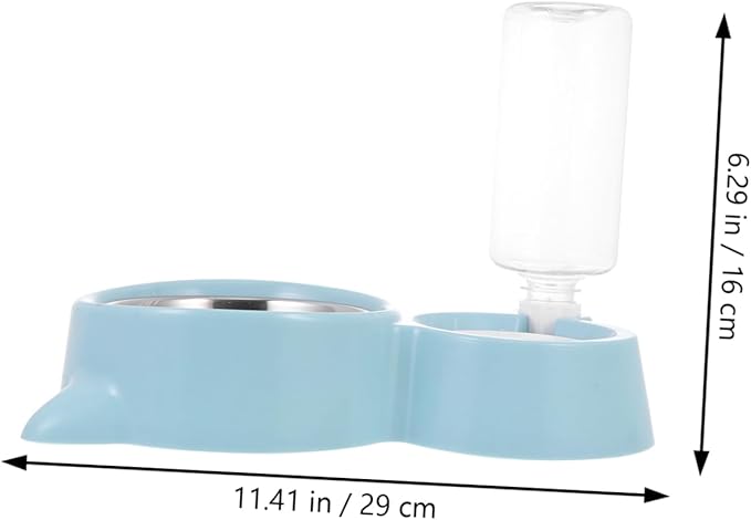 1pc Automatic Pet Feeder and Water Dispenser Bowl -Spill Feeding Non- Design for Comfortable Dining