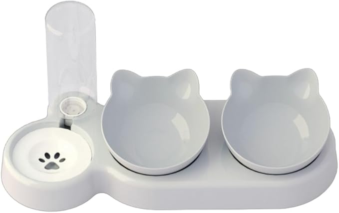 Detachable Cats Watering Eatting Bowl Double Bowl Pet Easy Washable Bowl Automatic Bowl for Dog Watering Feeding Bowl