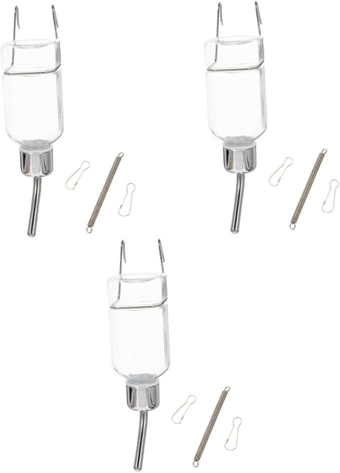 SUPVOX 3pcs Rabbit Cat Auto Water Feeder Insulated Dog Water Bottle Portable Hanging Dispenser Pet Feeder