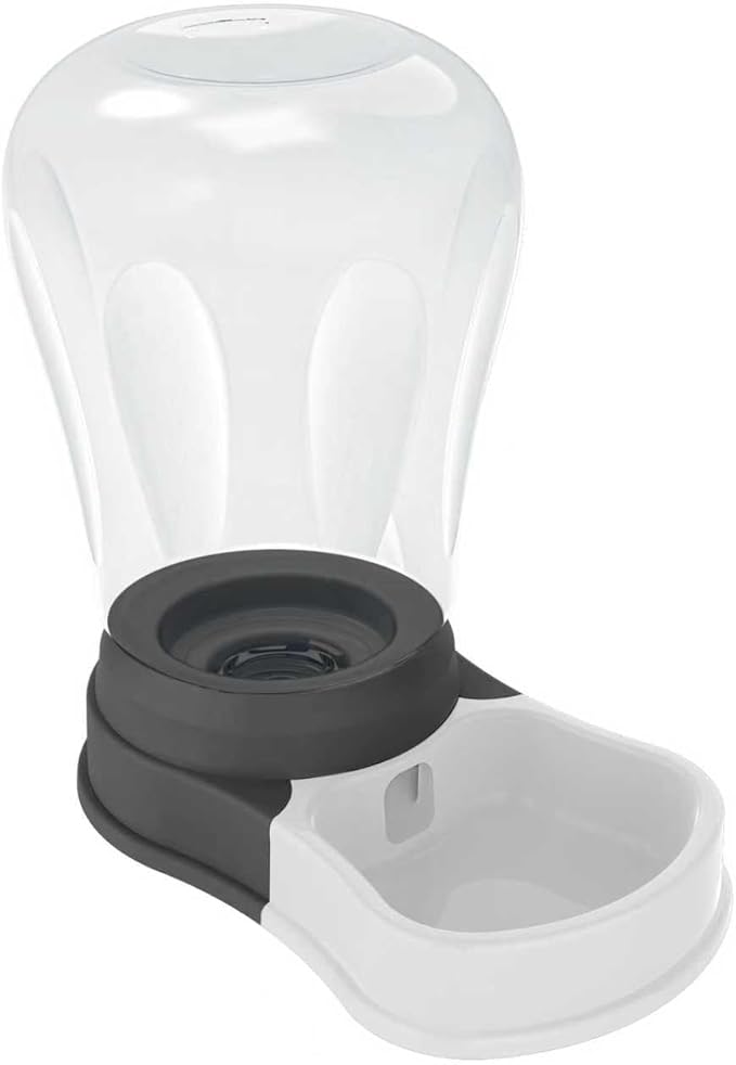 6 Liters Automatic Dog Water Dispenser, Gravity Pet Bowl Holds 3 Soda Bottles, No-Spill Cat Feeder for Large Dogs, BPA-Free & Easy Clean, Less Refills for Travel, Black