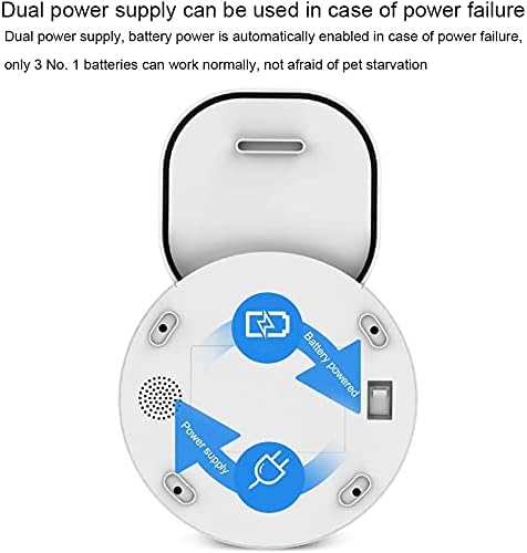 Automatic Pet Feeder, 4L Smart Pet Feeder Food Dispenser, HD Camera Video Recording, App Control for iPhone and Android, for Cat Dog (White)
