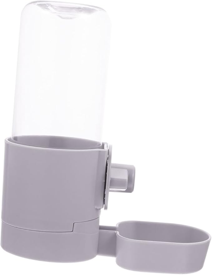 SUPVOX Hanging Style Automatic Pet Water Dispenser Cage Mounted Water Feeder for Dogs and Cats Easy to Construction Grey Prevents Spills