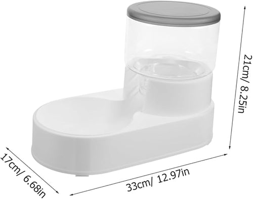 2pcs Multi-Purpose Dog Cat Automatic Feeder Water Dispenser Feeder Bowl