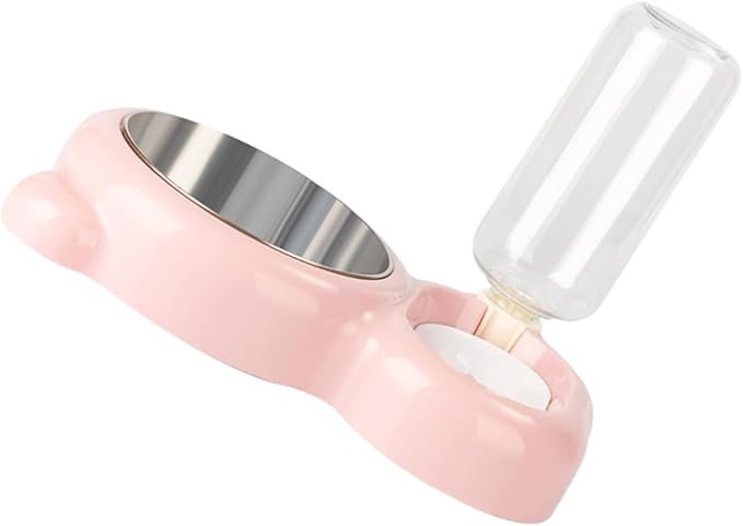 TOYANDONA Pet Food Bowl Water Dispenser Dual Use Automatic Drinking Bowl for Dogs and with Water Tank Divider Safe and Material