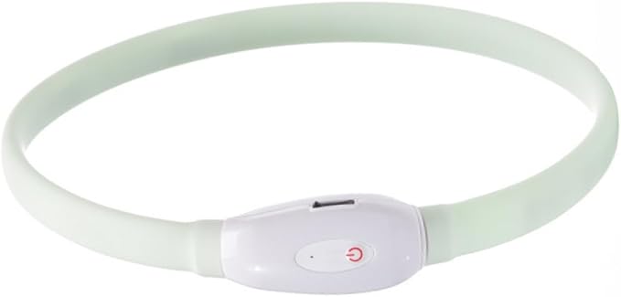 Luxshiny USB Rechargeable LED Pet Collar Glowing Luminous Dog Collar Cut to Fit Lightweight Durable Material for Nighttime Safety and Visibility