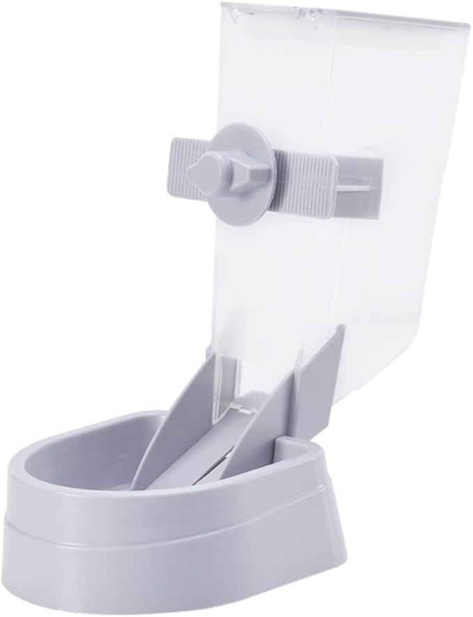 1pc Hanging Pet Feeder for Dogs and Cats Automatic Food Container Detachable Design Gray for Preventing Spills and Easy Cleaning