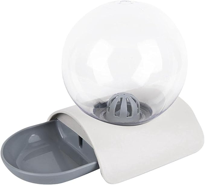 Pets Feeder Bowl Dog Dishes Pet Automatic Feeder Dog Cat Drinking Bowl for Dog Water Drinking Cat Feeding Large Capacity Dispenser Cat Dog Gray