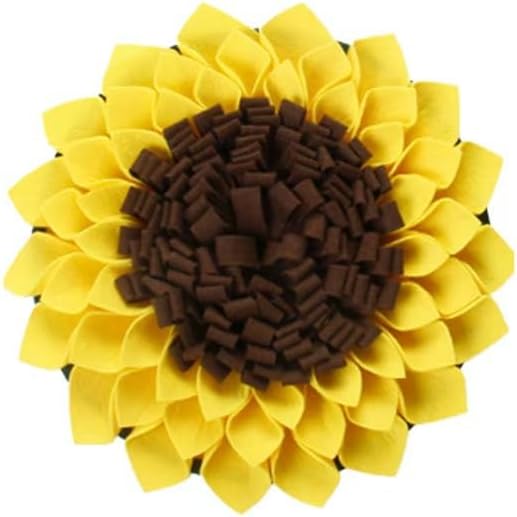 Sunflower Shape Sniffing Mat, Dog Puzzle Feeding Mat, Slow Feeder for Dogs and Cats, Interactive Nose Work Toy for Stress Relief, Food Hide and Seek Toy
