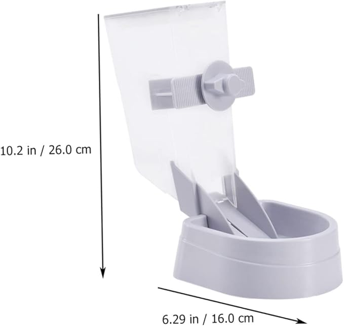 1pc Hanging Pet Bowl Automatic Cat Feeder Dog Food Container Gray -tip Design for Smooth Dispensing for Crates and Cages for Pets
