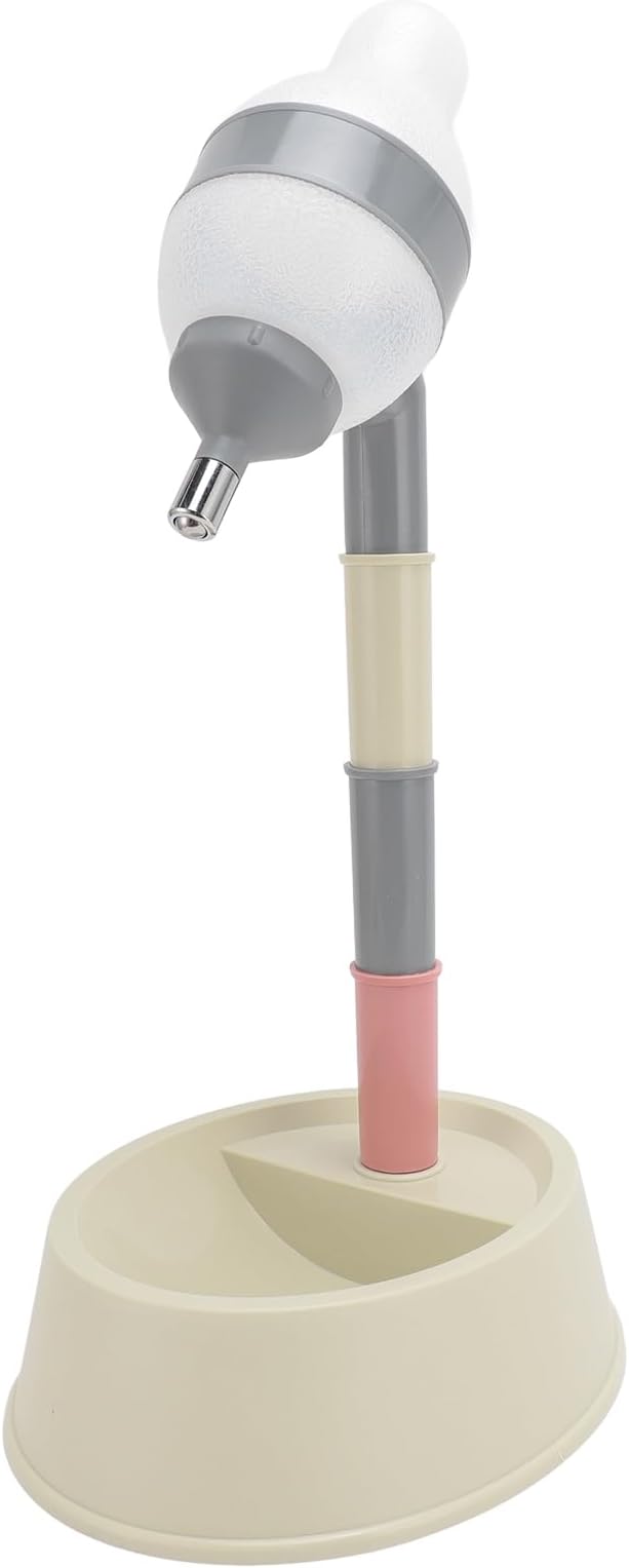 Pet Standing Water Dispenser, Detachable Height Adjustable Automatic Feeding Water Dispenser 2 in 1 Stability for Cats (Yellow)