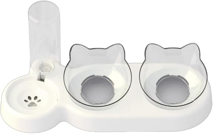 Detachable Cats Watering Eatting Bowl Double Bowl Pet Easy Washable Bowl Automatic Bowl for Dog Watering Feeding Bowl