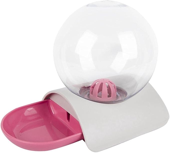 Dog Bowls Cat Bowls Pet Automatic Feeder Dog Cat Drinking Bowl for Dog Water Drinking Cat Feeding Large Capacity Dispenser Cat Dog Pink