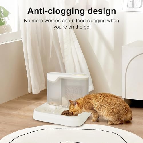 Automatic Pet Feeder & Water Dispenser Set for Dogs & Cats - Large Capacity Dog Food & Water Station, Effortless Pet Feeding & Hydration (Black)