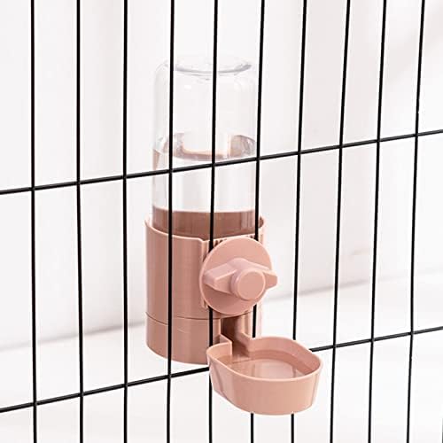 Automatic Pets Food Hanging Bowl for Cage Pet for Small &Medium Animals Cats Dogs Drinking Fountain(Gray)