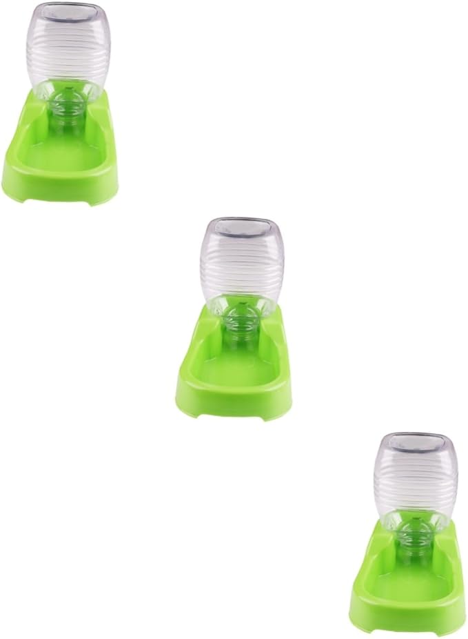FRCOLOR 3pcs Pet Water Feeder Creative Drinking Bowl for Dogs Puppies Non-Spill Design Safe Smooth for Home and Pet Shops Green