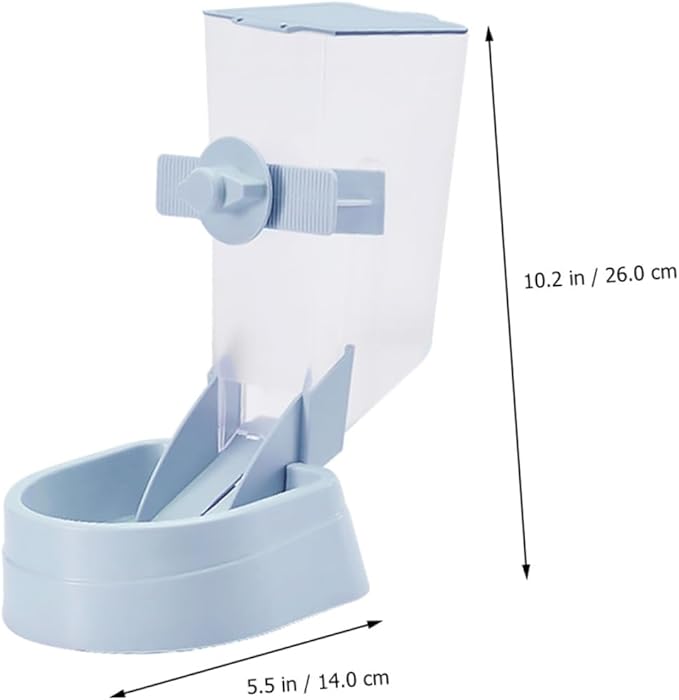 2L Hanging Automatic Dog Feeder with Food Bowl, Large Capacity Pet Food Dispenser for Cage and Crate, Suitable for Puppies and Dogs in Home or Travel Use