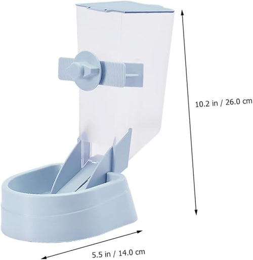 2L Hanging Automatic Dog Feeder with Food Bowl, Large Capacity Pet Food Dispenser for Cage and Crate, Suitable for Puppies and Dogs in Home or Travel Use