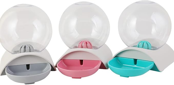 Happyyami Automatic Pet Water Dispenser Pink Cat and Dog Drinking Bowl with Unique Design High-Density Material Smooth Surface for Home Decor