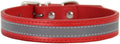 Anti lost Leather Luminous Collar Pet Collar Reflective Belt Pet Accessories 2pcs red XS 1.5cm*30cm Neck 19cm 27cm