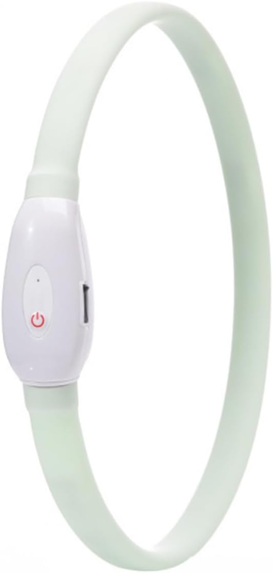 Alasum USB Rechargeable LED Pet Collar Durable Dog Collar with Night Safety for Pets