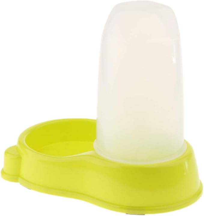 Pet Feeder Waterer Automatic Food and Water Dispenser Bowl for Dogs and Cats (Green)