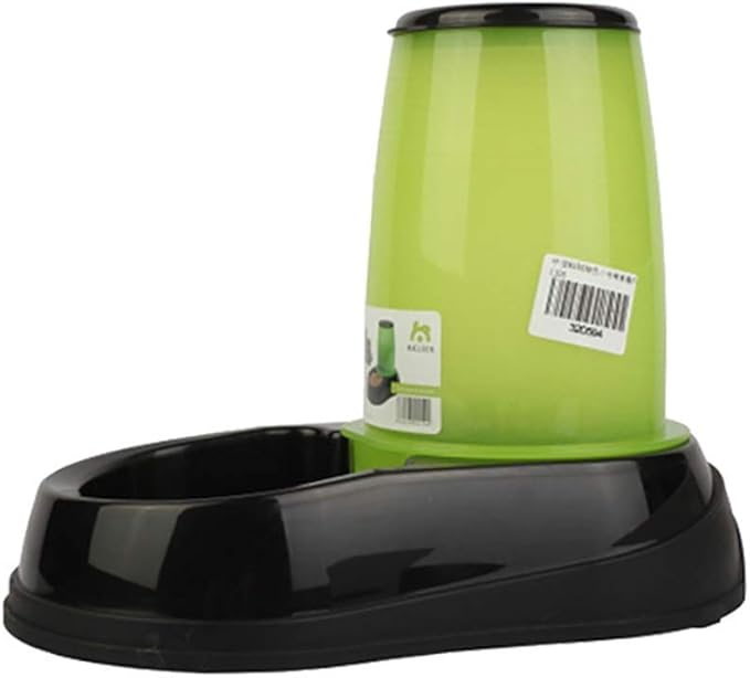 Plastic Green Dog Automatic Feeder Cat Mobile Feeding Diet Machine 1.5L Large Capacity Automatic Supply Translucent