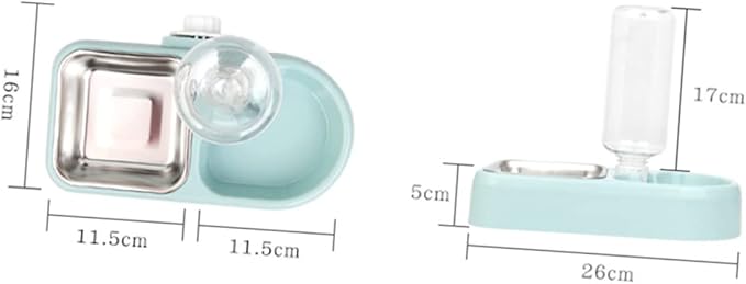 Happyyami Double Bowl Pet Water Feeder Pet Water Fountain Auto Dog Cat Drinking Tool