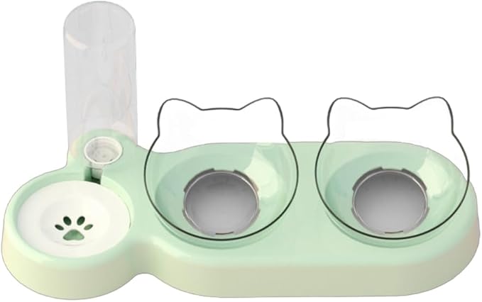 Detachable Cats Watering Eatting Bowl Double Bowl Pet Easy Washable Bowl Automatic Bowl for Dog Watering Feeding Bowl