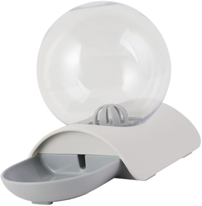 Happyyami Automatic Pet Water Dispenser Large Dog Water Bowl Sturdy Leakproof for Cats Dogs Grey