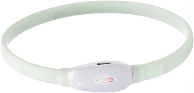 Toyvian USB Rechargeable Luminous Pet Collar Nighttime LED Flashing Dog Collar Durable and Comfortable Wear Resistant Material Safe and Bright for