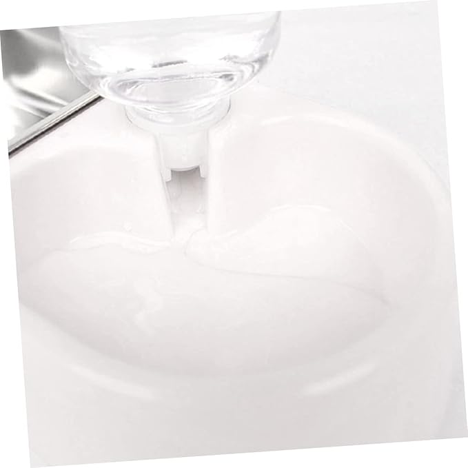 HANABASS Double Pet Water Feeding Bowl Creative Water Feeder for Dogs and Cats Automatic Drinking Tool Smooth Design for Home and Pet Shops White