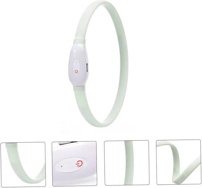 USB Rechargeable LED Pet Dog Collar Night Luminous Flashing Safety Light with Durable and Multifunctional Glowing Collar for Safe Nighttime Walks