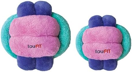 FOUFIT FouFouBrands Hide n Seek Knotted Snuffle Ball Treat Dispensing Nosework Toy for Dogs, Pink, Green Purple, Small