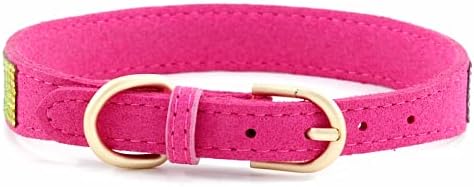 Cute Dog Collar with Bling Rhinestone, Fancy Crystal Diamond Glitter Pretty Jewel Soft Cat Collars for Small Medium Large Breed Dogs Girl Female Pet Puppy Kitten Terrier (M, Hot Pink3)