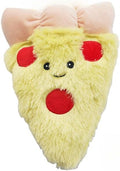 Plush Dog Chew Toy, Squeaky Crinkle Sound Food Shape Toys for Small Medium Dogs, Soft Bite-Resistant Puppy Teething Toy (Pizza)