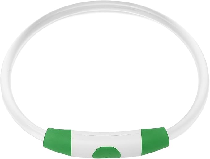 LED Dog Collar, USB Rechargeable Promote Visibility Dog Glow Collar for Outdoor Walking (Green)