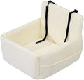 Ultra-Soft Fabric Dog Car Seat,Detachable Washable Puppy Car Bed,Portable Dog Booster Seat,Storage Pockets,Safety Belts, for Small Dogs up to 17 lbs,C