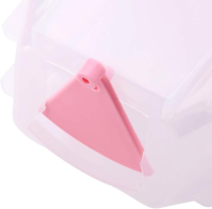 Automatic Pet Feeder with Detachable Food Dispenser and Water Bottle, Easy Refill for Cats Dogs and Small Animals, Large Capacity, Sturdy and Eco Friendly Plastic Material, 3 Col (Roseate)
