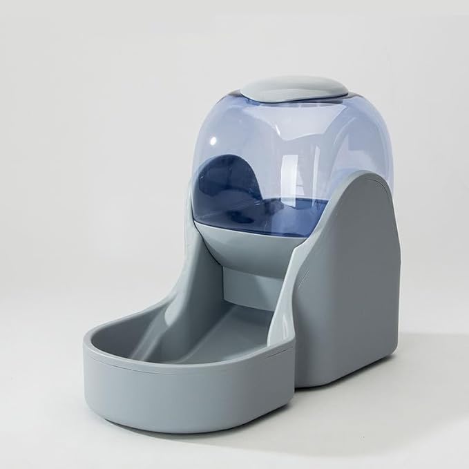 Automatic Pet Food Dispenser, 3.8L Large Capacity, 7-Day Auto Feeder with 18° Ramp, Food Grade Material, Blue (Elegant Gray Feeder, 3.8L)