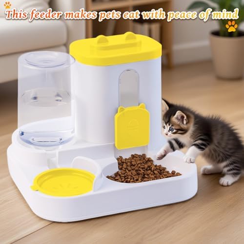 Automatic Pet Feeder & Water Dispenser Set for Dogs & Cats, Large Capacity Food & Water Station, Ideal for All Pets – Black Color